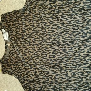Ladies Fuzzy Animal Print Sleeveless Too